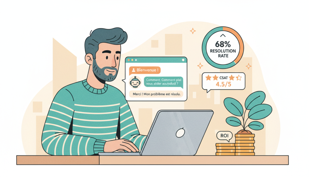 Chatbot IA service client pour PME : à quel ROI s&rsquo;attendre, quelle stack choisir, par où commencer (étude de cas e-commerce)